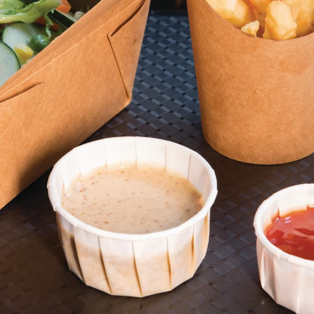 4 Aces Recyclable Paper Sauce Pots Large 4oz (250 Pack) - Image 5