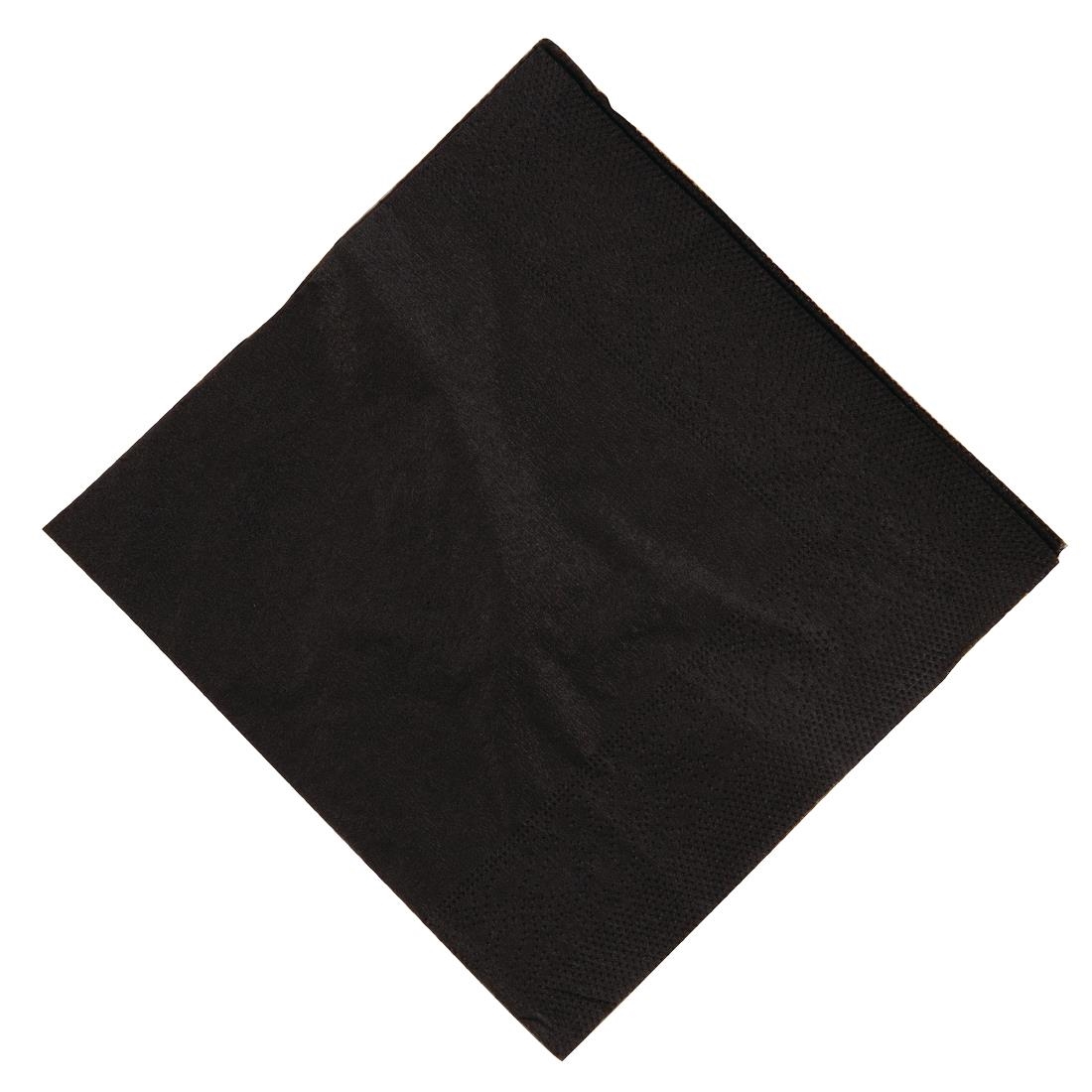 Cocktail Napkins Black 250mm