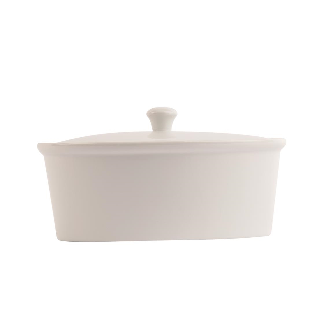 Olympia Whiteware Oval Casserole Dish 2.2Ltr