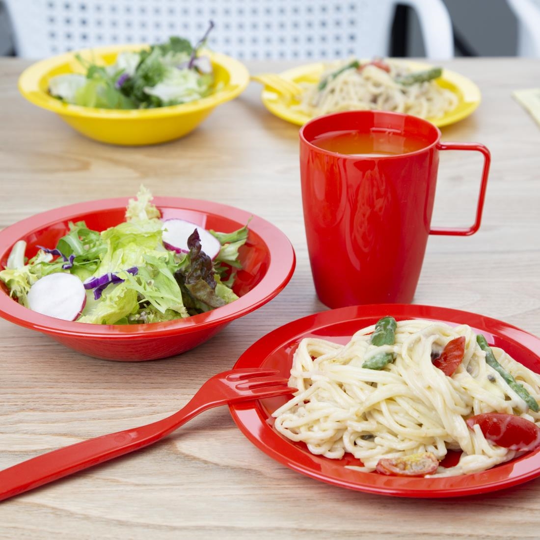 Kristallon Polycarbonate Bowls Red 172mm