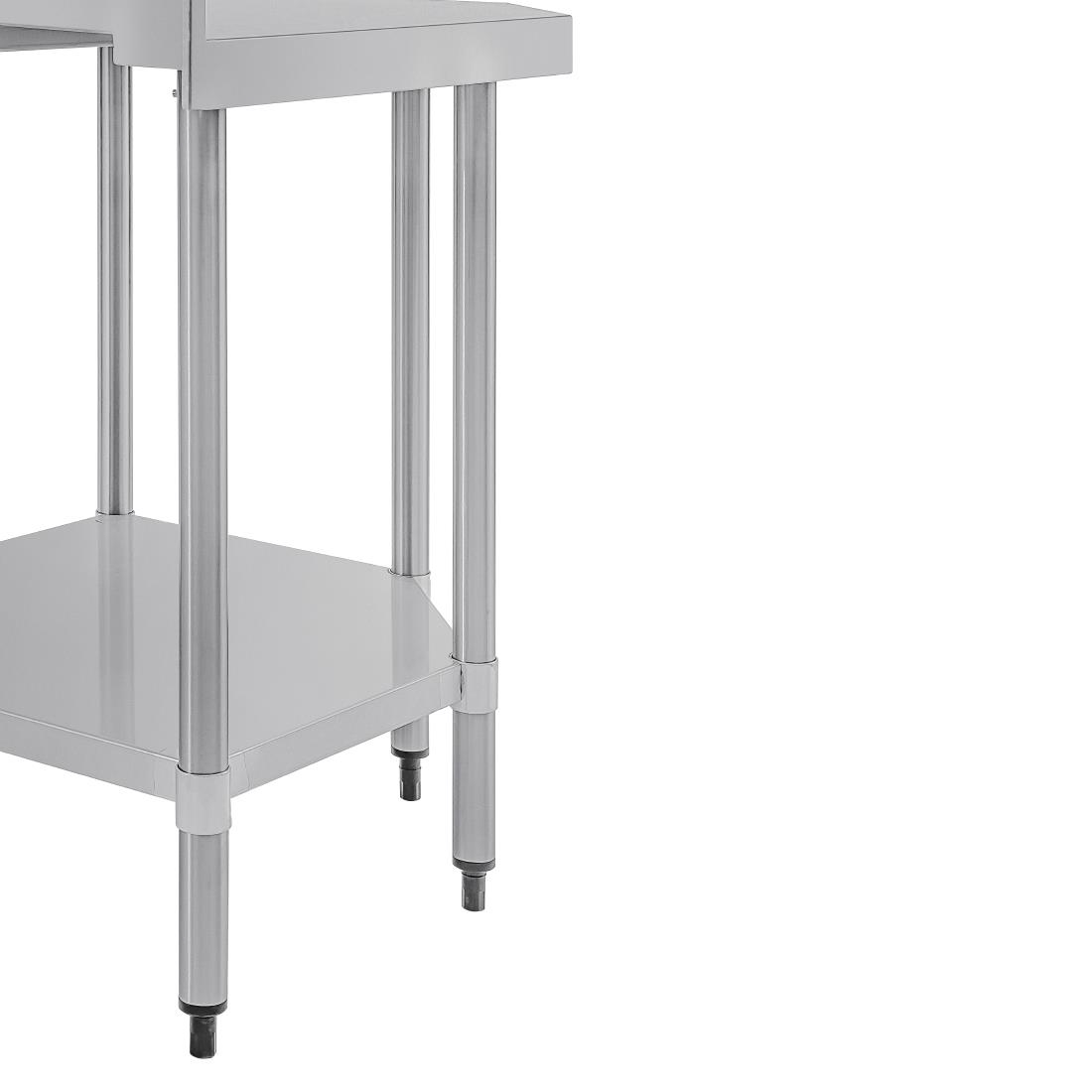 Vogue Stainless Steel Corner Table 600mm