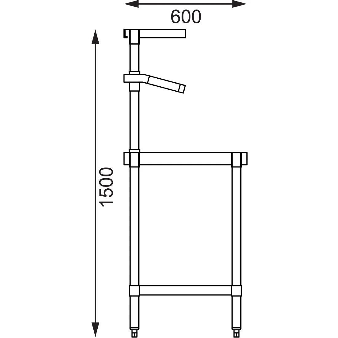 Vogue Stainless Steel Prep Station with Gantry - Image 9