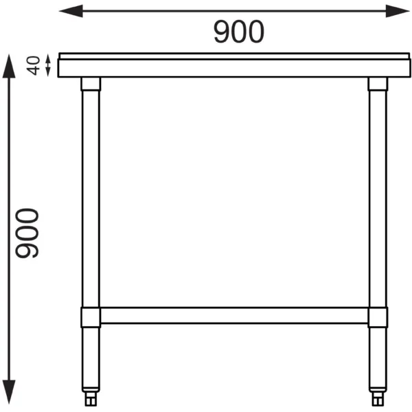 Vogue Stainless Steel Chopping Board Table 900mm