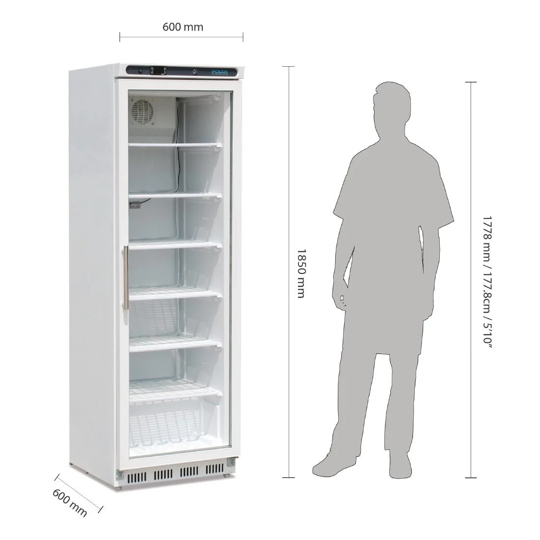 Polar Glass Door Display Freezer 365Ltr - Image 2