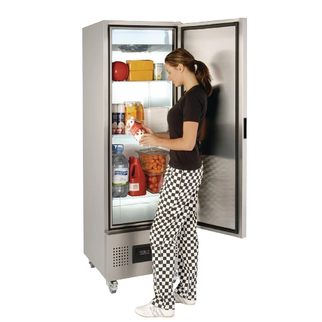 Foster Single Door Slimline Fridge Stainless Steel 400Ltr FSL 400 H - Image 2