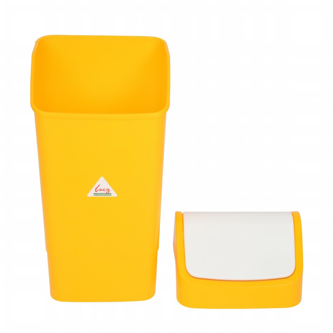 SYR Swing Lid Bin Yellow