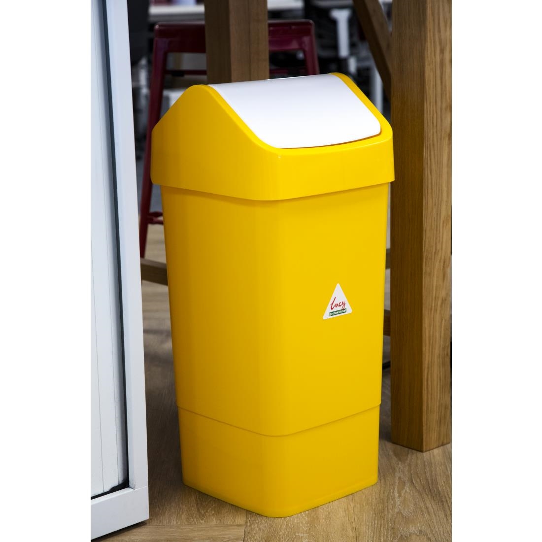 SYR Swing Lid Bin Yellow