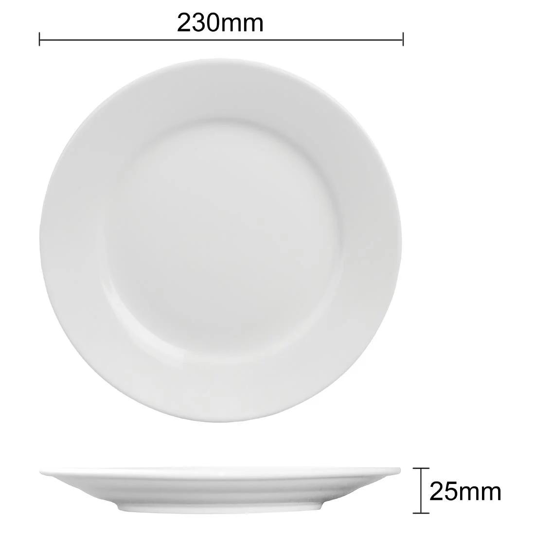 Athena Hotelware Wide Rimmed Plates 228mm - Image 11