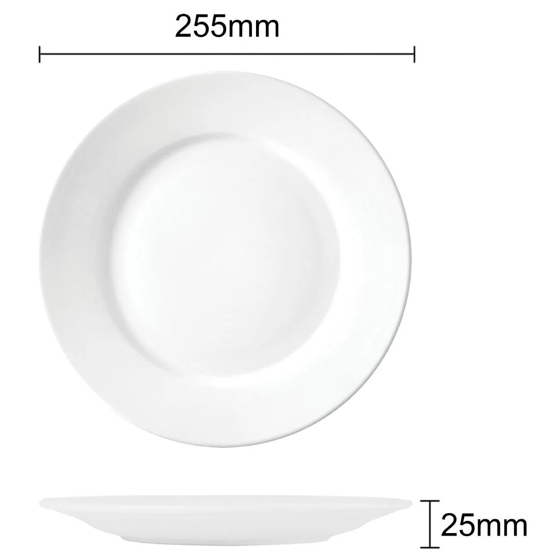 Athena Hotelware Wide Rimmed Plates 254mm - Image 13