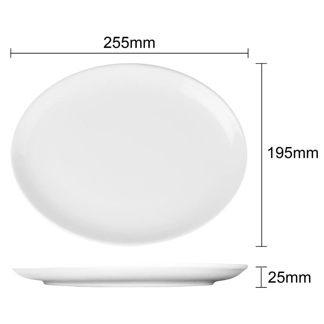Athena Hotelware Oval Coupe Plates 254 x 197 mm - Image 9