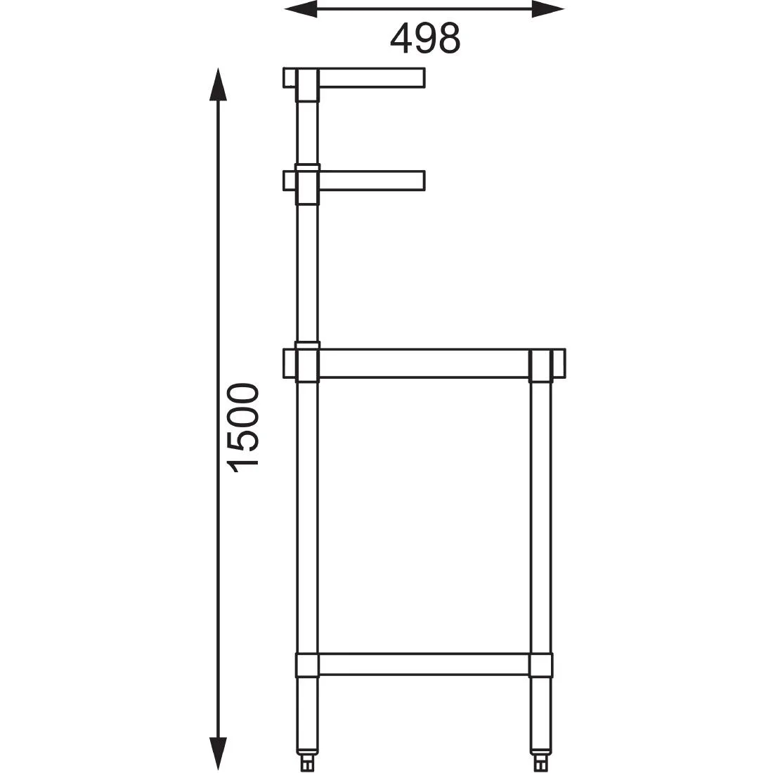 Vogue Stainless Steel Prep Station 1200x600mm - Image 9