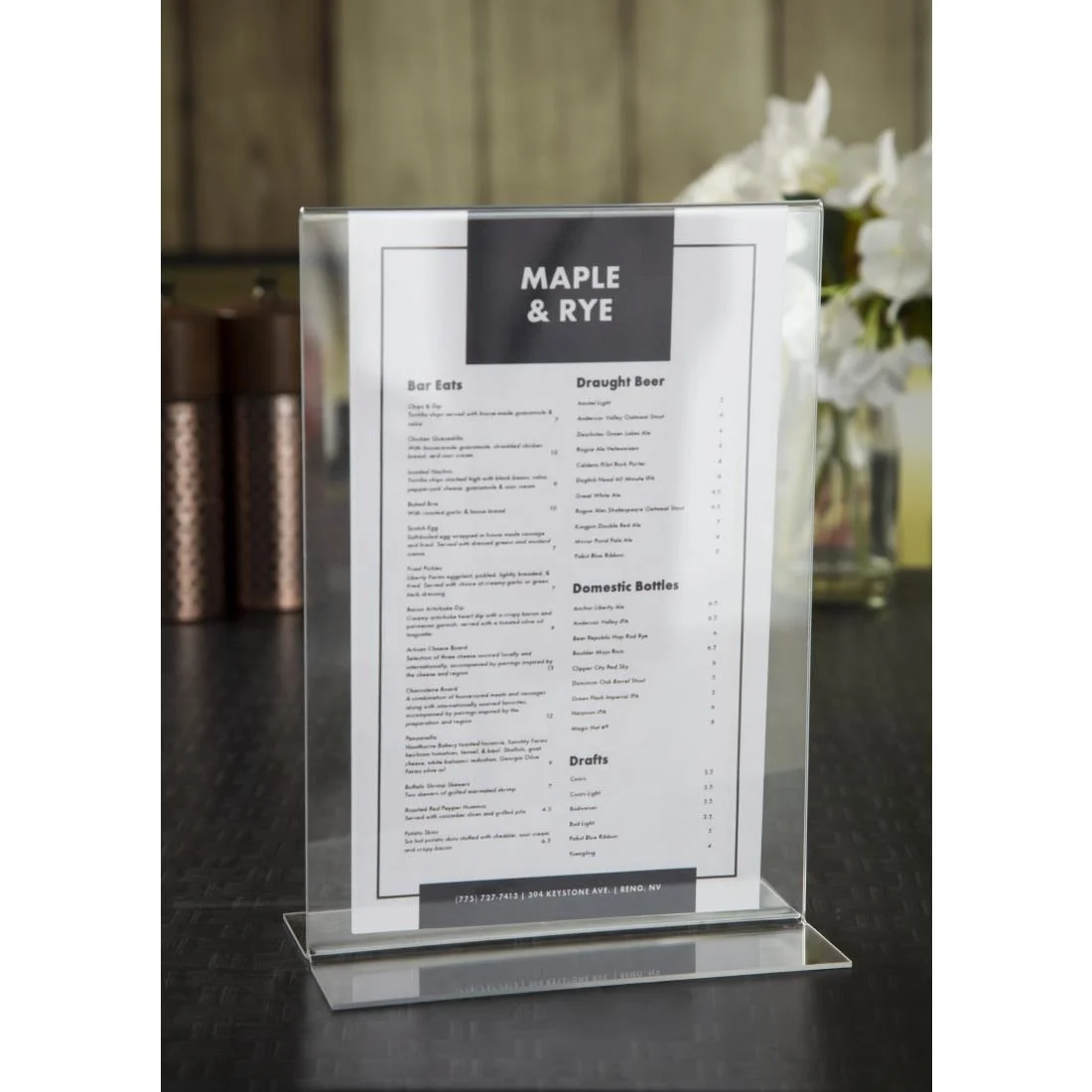 Upright Acrylic Menu Holder - Image 7