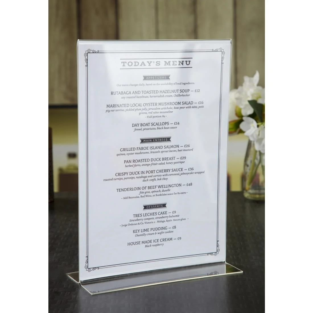 Upright Acrylic Menu Holder - Image 6
