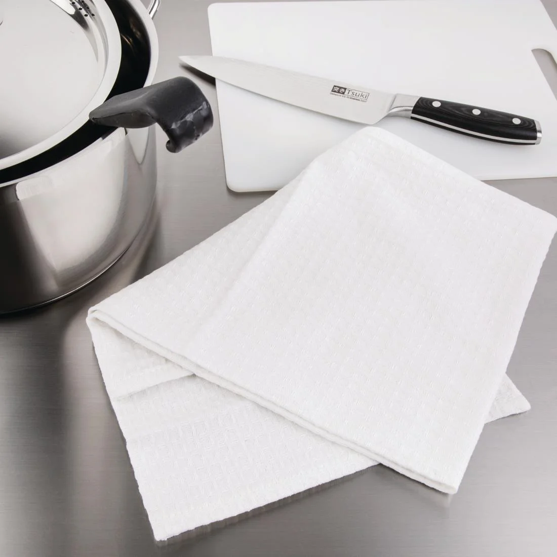 Vogue Cloths White Honeycomb Weave - Image 5