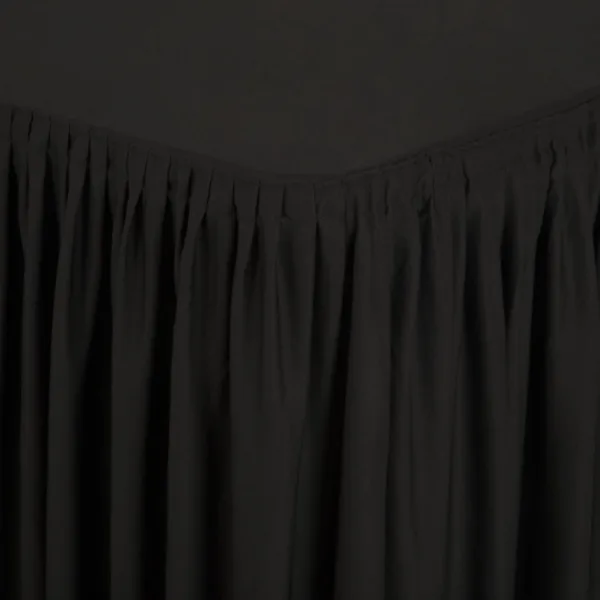Table Top Black Cover & Skirting - Plisse Style