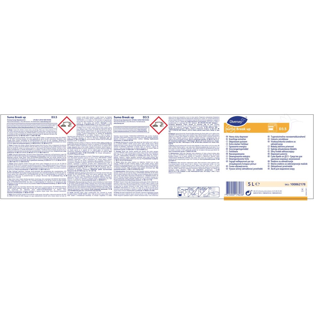 Suma Break Up D3.5 Heavy Duty Degreaser 5 Litre (Pack of 2)