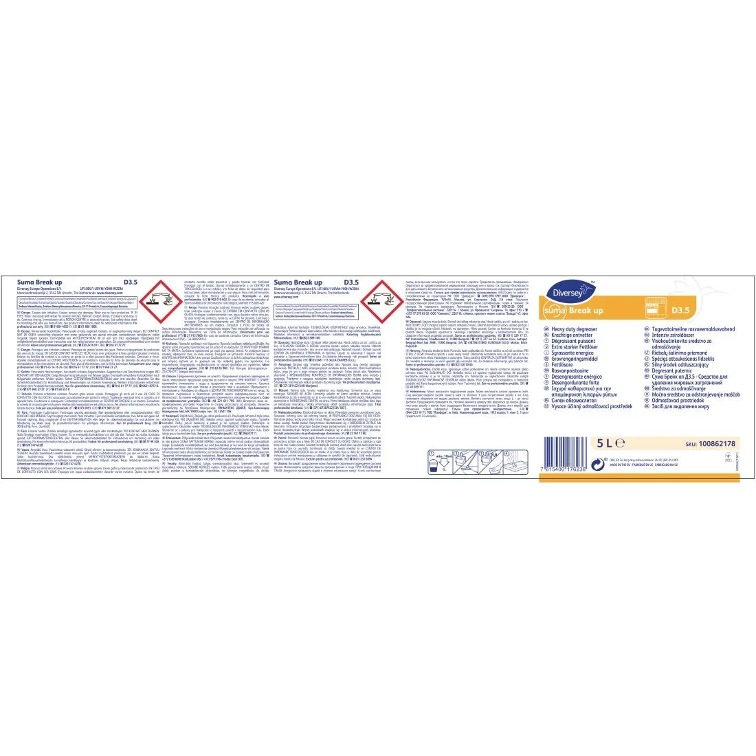 Suma Break Up D3.5 Heavy Duty Degreaser 5 Litre (Pack of 2) - Image 6