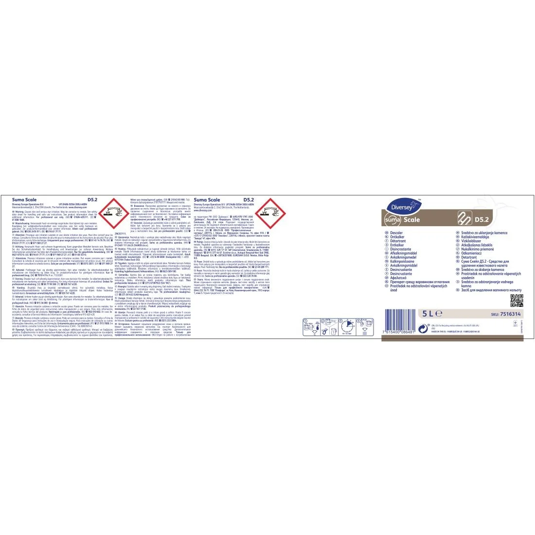 Suma Scale D5.2 Limescale Descaler 5 Litre (Pack of 2) - Image 6