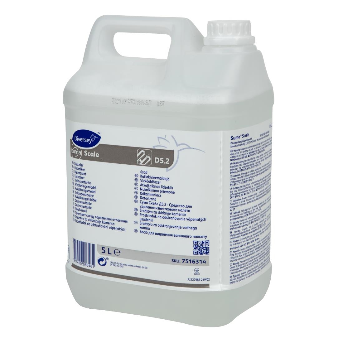 Suma Scale D5.2 Limescale Descaler 5 Litre (Pack of 2)