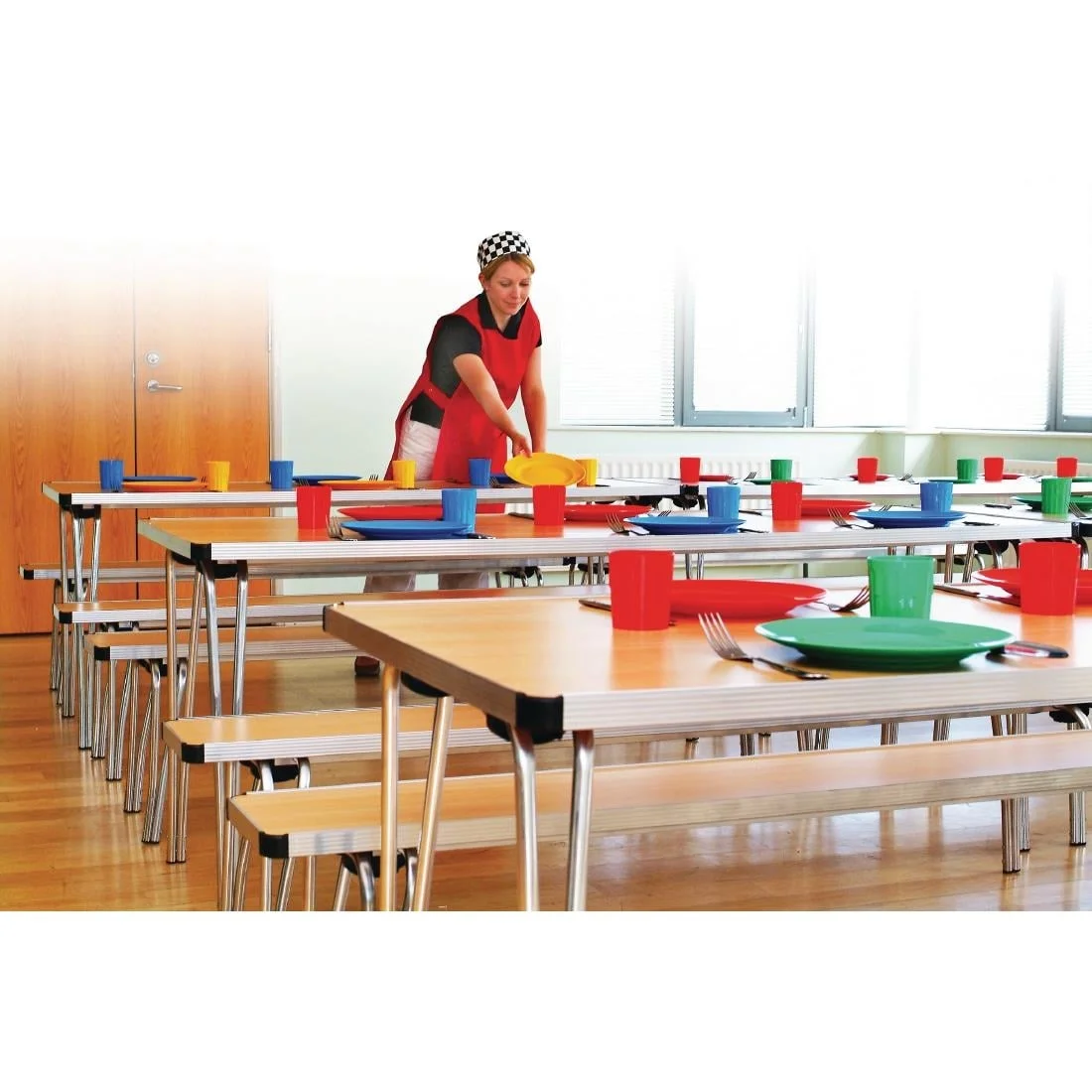 Gopak Contour Folding Table Oak 4ft - Image 5