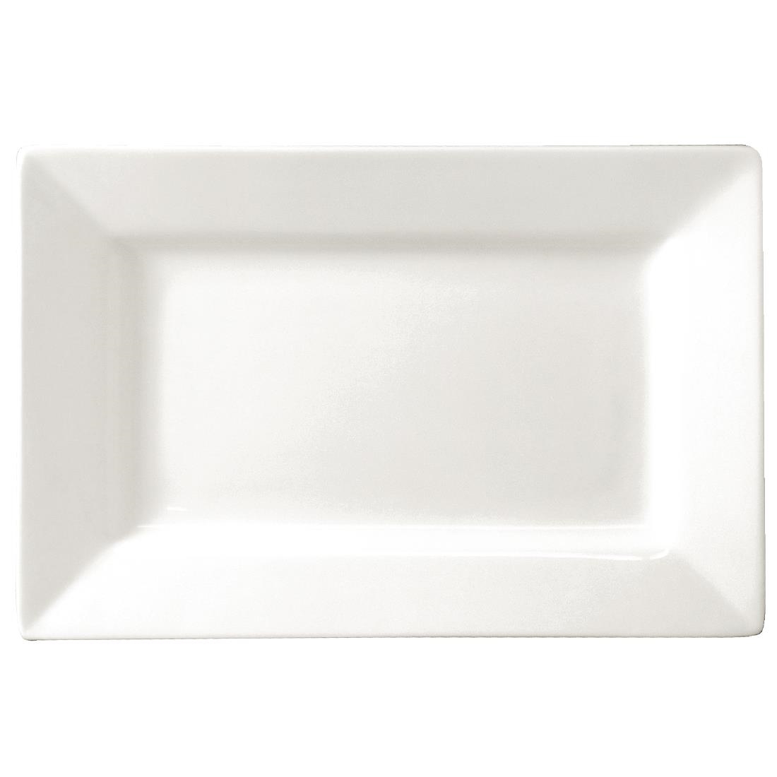 Lumina Wide Rim Rectangular Plates 257x 155mm
