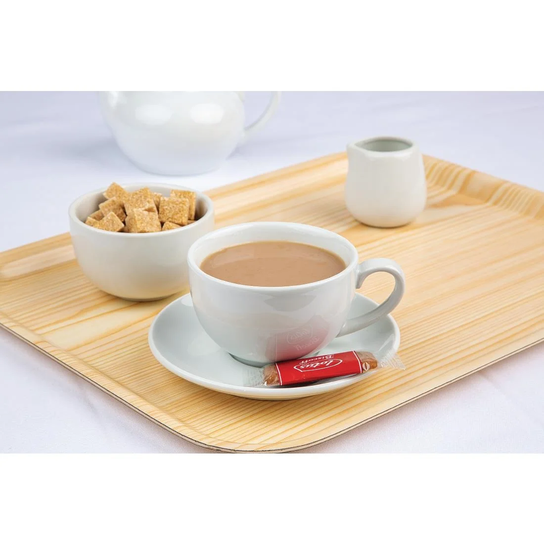 Olympia Whiteware Elegant Saucers 148mm - Image 2