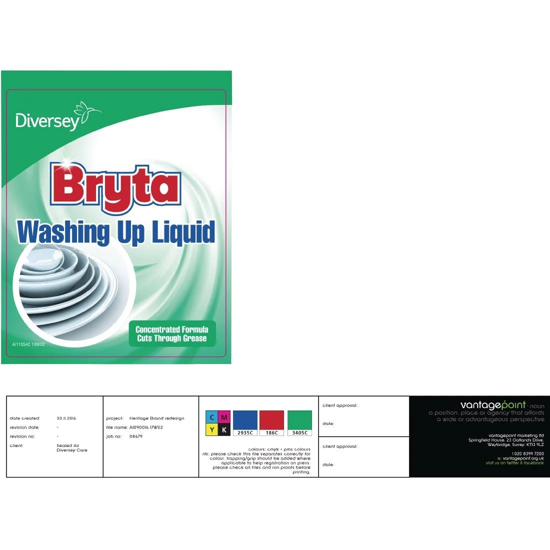 Bryta Washing Up Liquid 5 Litre (Pack of 2) - Image 2