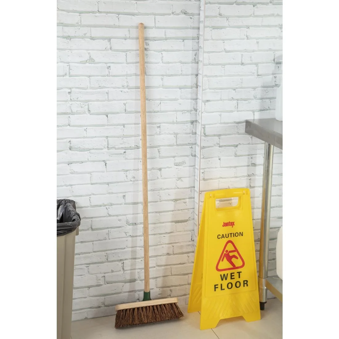 Jantex Wooden Broom Head Stiff Bassine 12in - Image 7