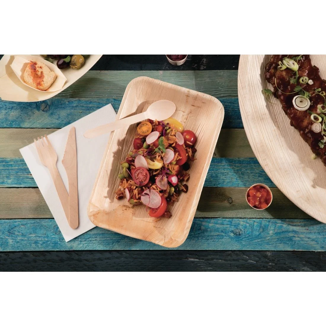 Fiesta Compostable Disposable Wooden Knives (Pack of 100) - Image 2
