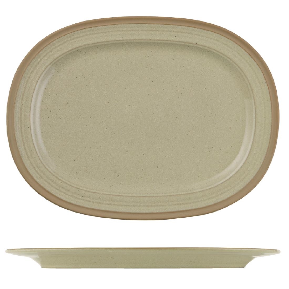 Churchill Igneous Stoneware Oval Plates 355mm
