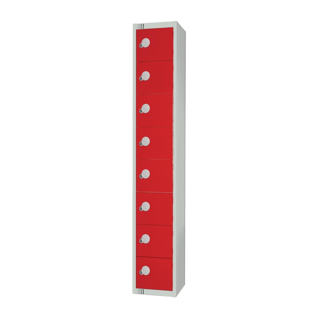 Elite Eight Door Manual Combination Locker Locker Red