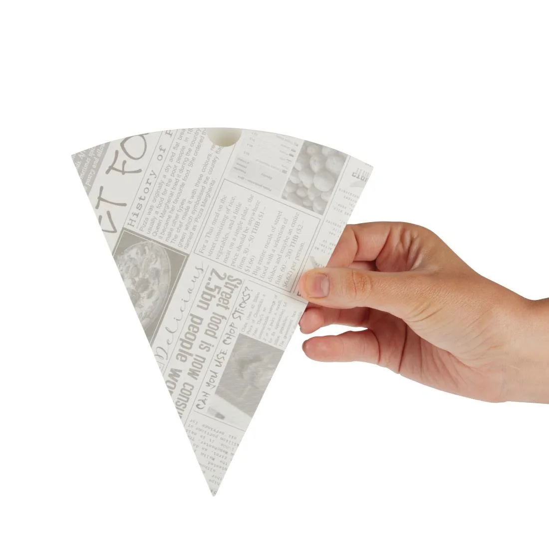 Disposable Newspaper Print Paper Chip Cones - Image 3
