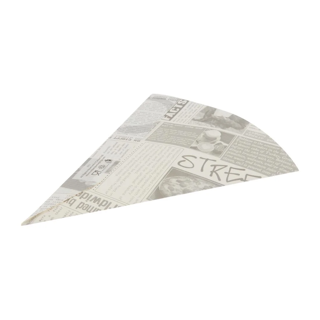 Disposable Newspaper Print Paper Chip Cones - Image 5
