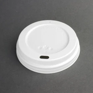 Fiesta Recyclable Coffee Cup Lids White 340ml / 12oz and 455ml / 16oz (Pack of 50)