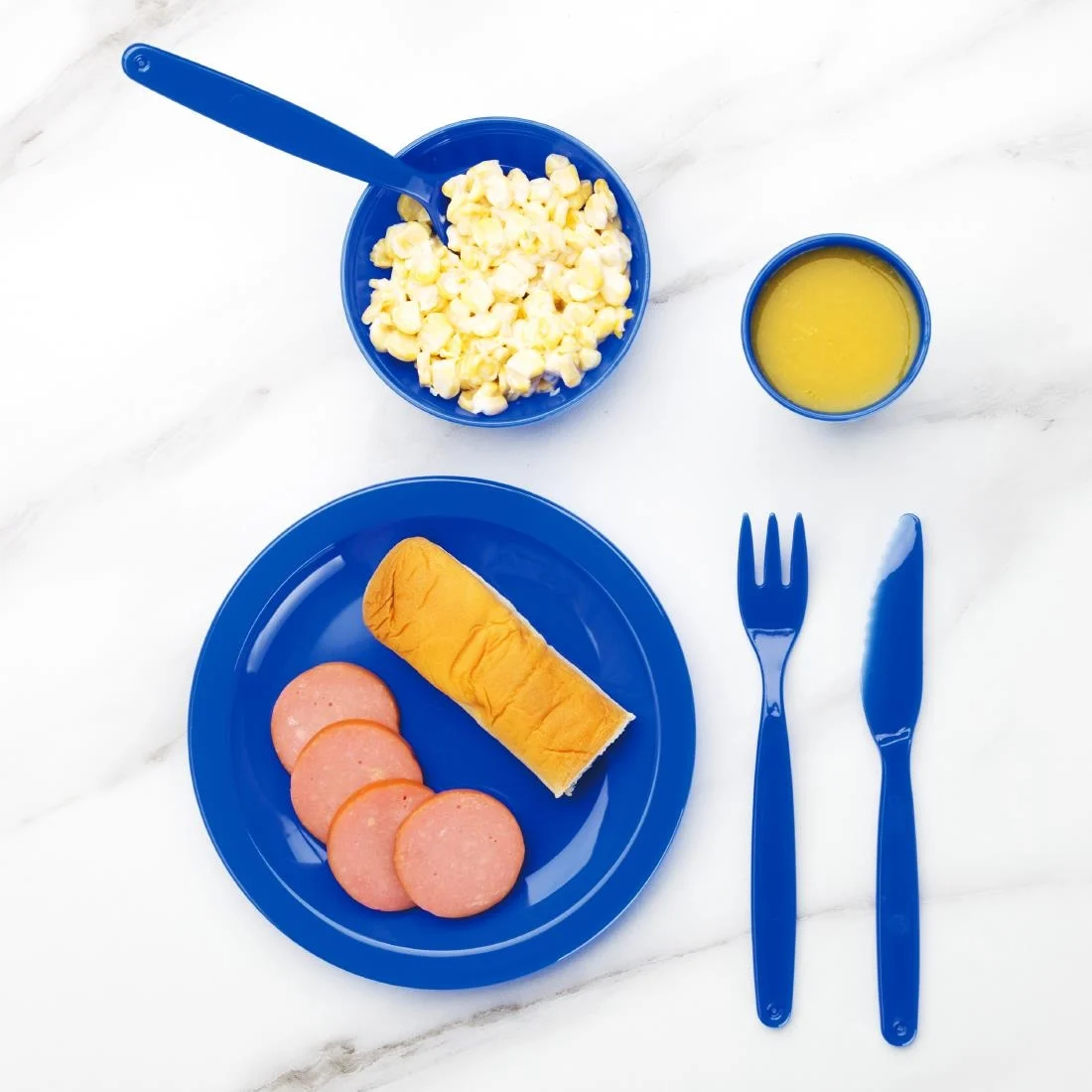 Polycarbonate Fork Blue Kristallon