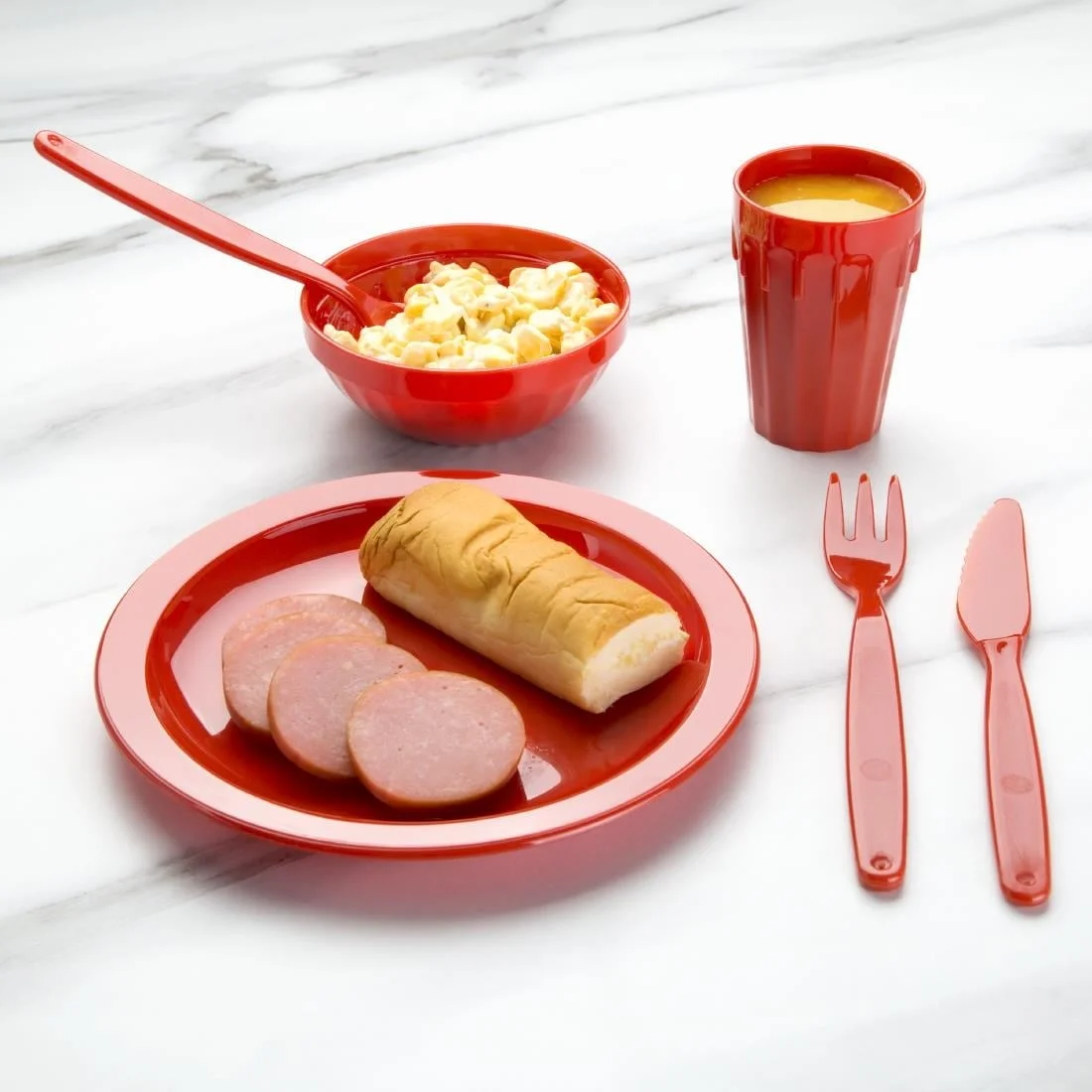 Kristallon Polycarbonate Bowls Red 102mm - Image 3