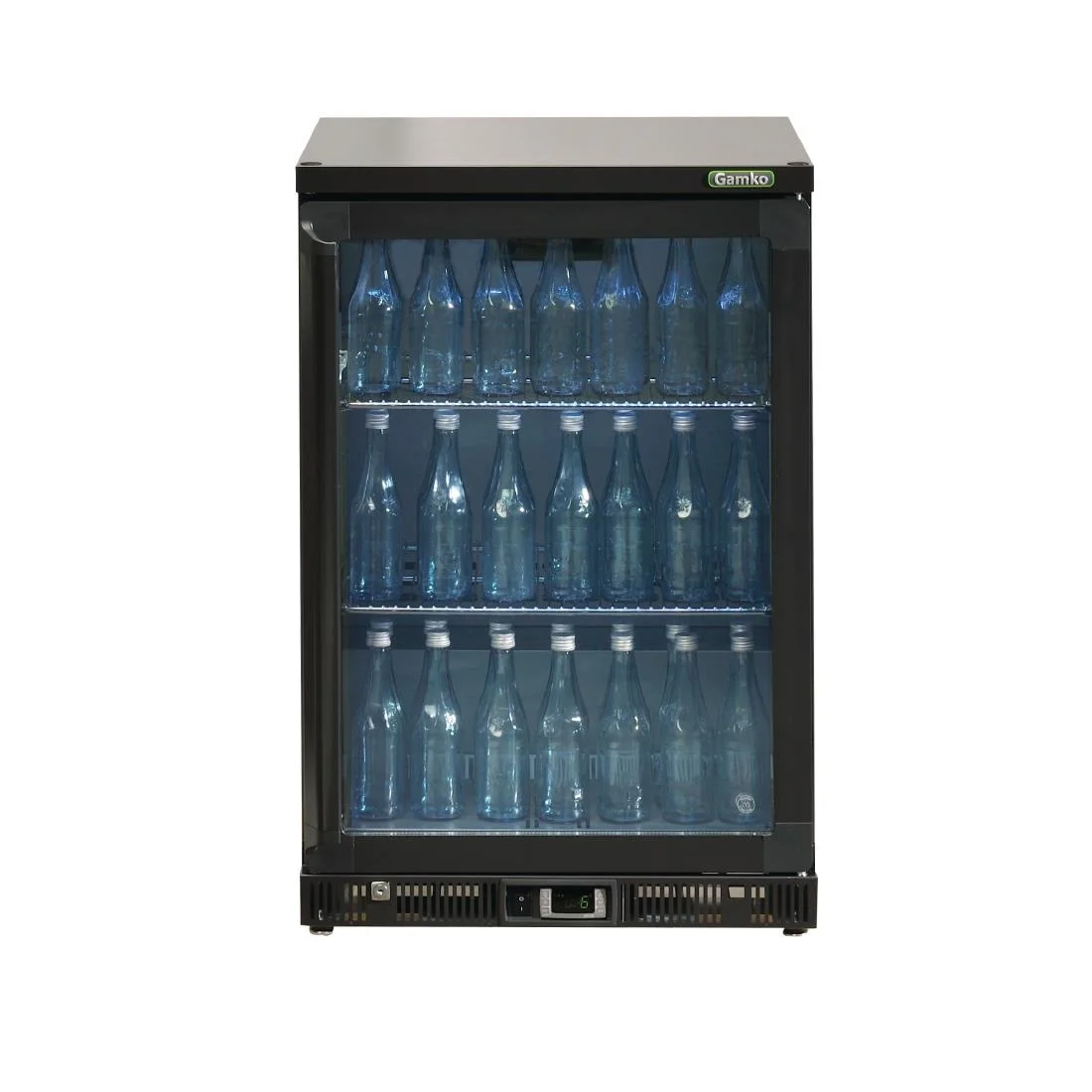 Gamko Bottle Cooler - Single Hinged Door 150 Ltr Black - Image 2