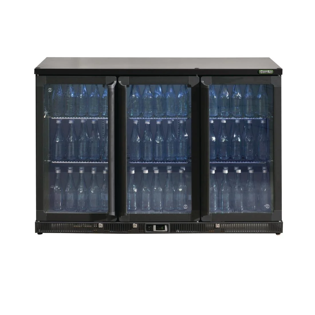 Gamko Bottle Cooler - Triple Hinged Door 315 Ltr Black - Image 2