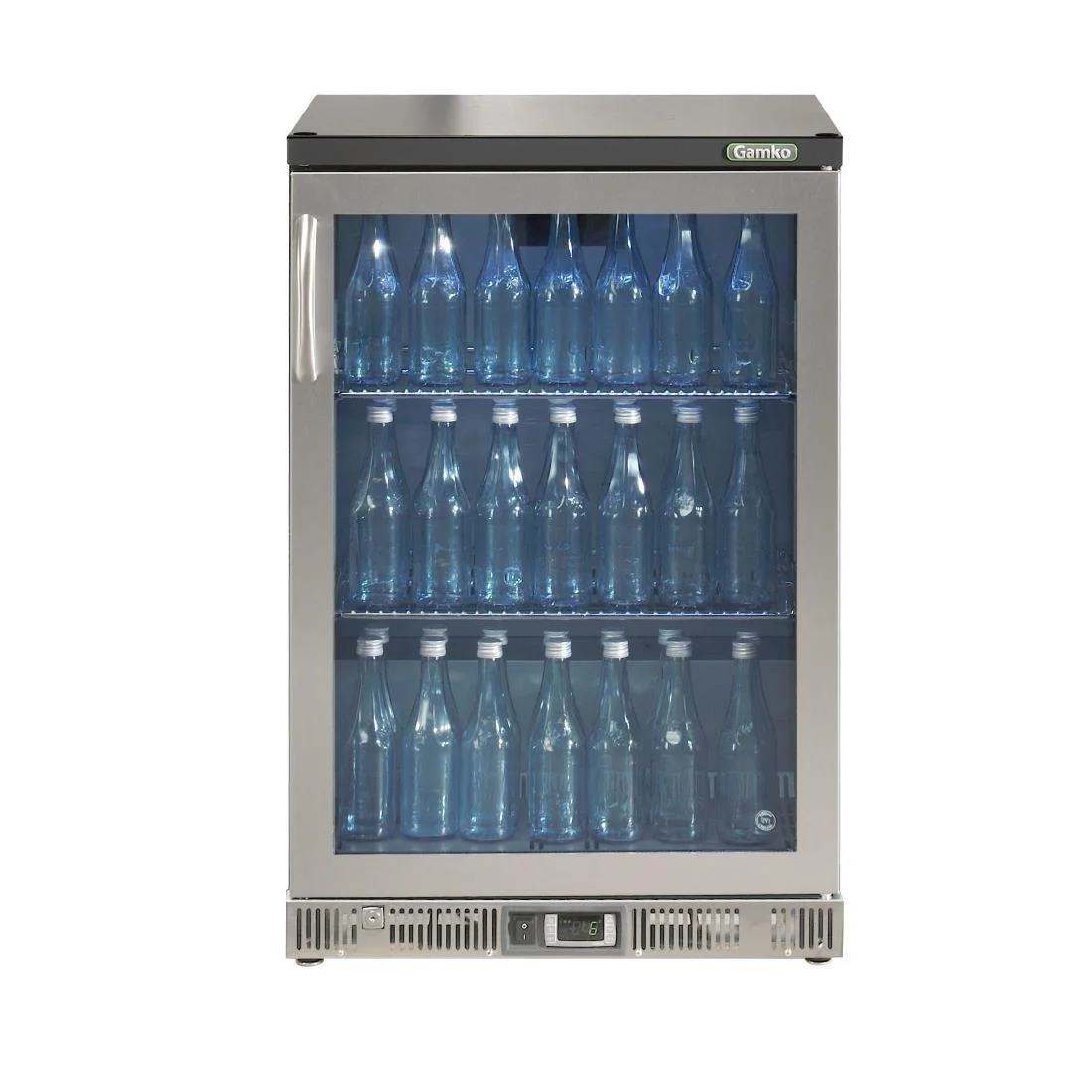 Gamko Bottle Cooler - Single Hinged Door 150 Ltr Stainless Steel - Image 2