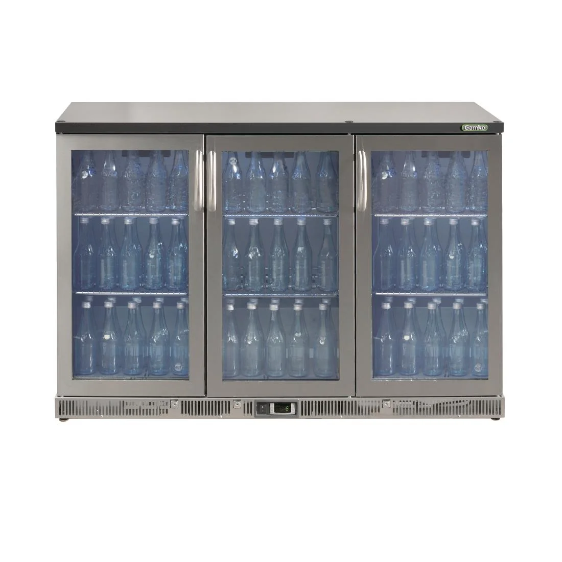 Gamko Bottle Cooler - Triple Hinged Door 315 Ltr Stainless Steel - Image 2