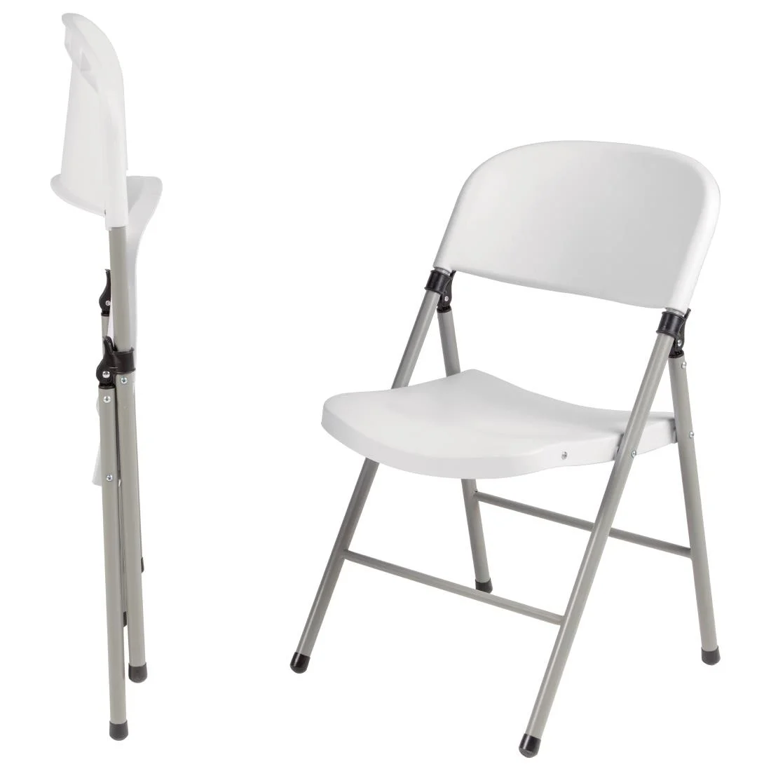 Bolero Foldaway Utility Chairs White (Pack of 2) - Image 5