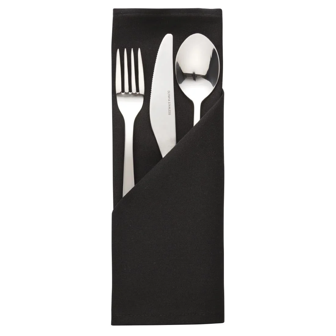Occasions Polyester Napkins Black (10 Pack)