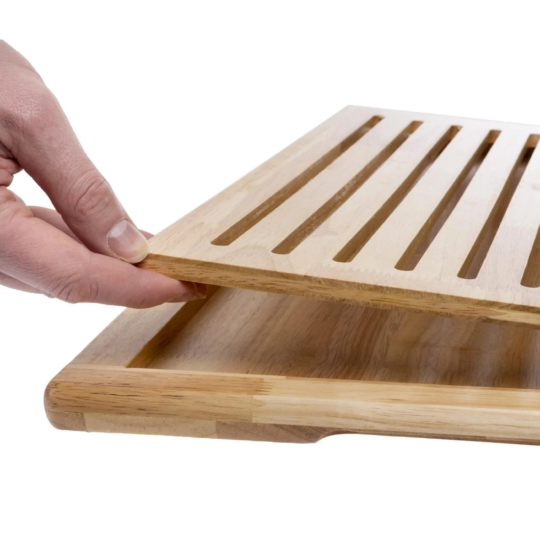 APS Thick Slatted Wooden Chopping Board - Image 8