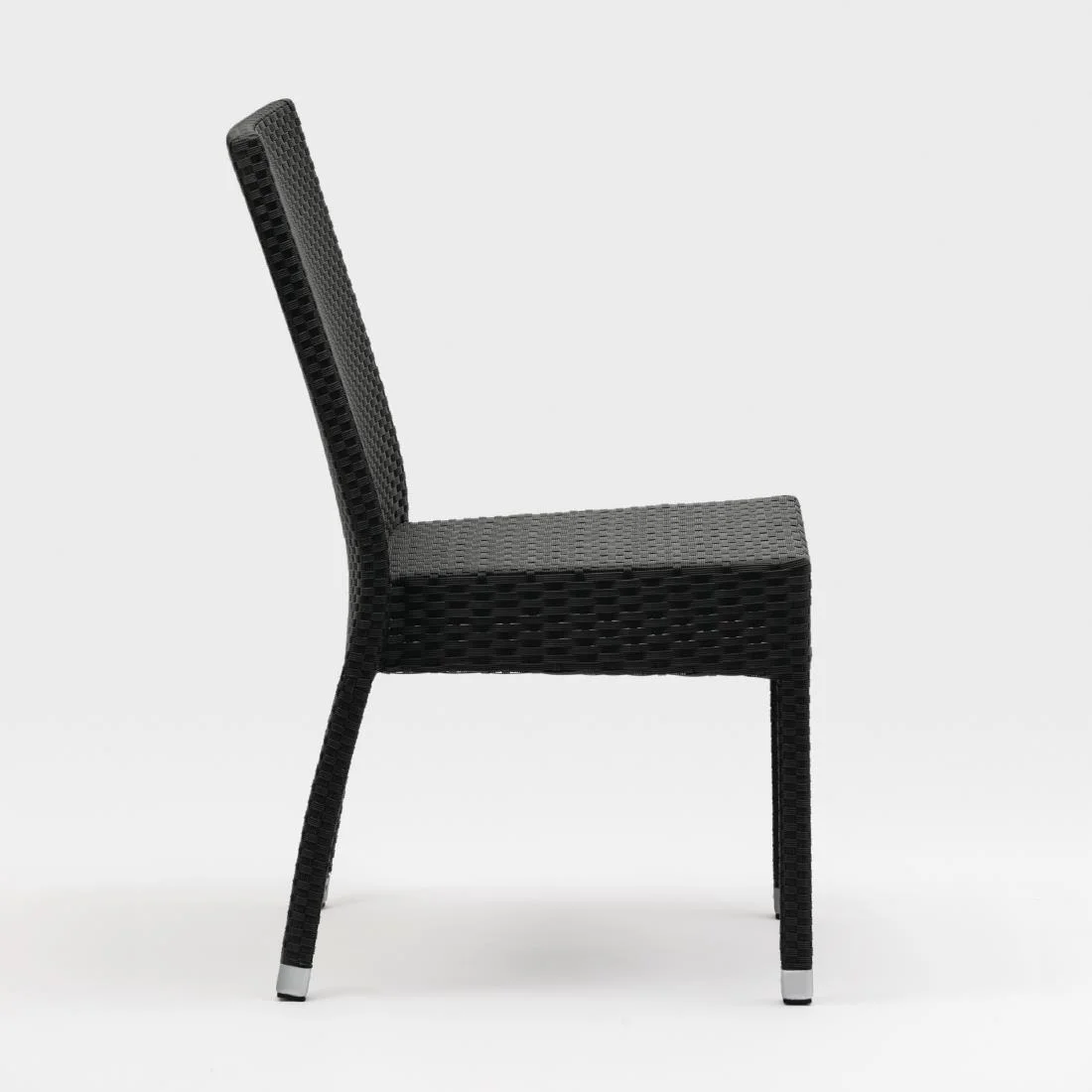 Bolero PE Wicker Side Chairs Charcoal (Pack of 4) - Image 2