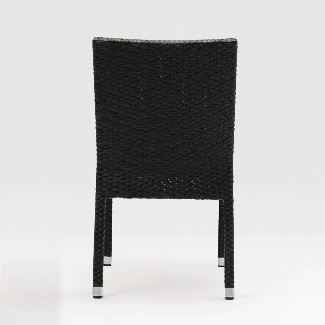 Bolero PE Wicker Side Chairs Charcoal (Pack of 4) - Image 3