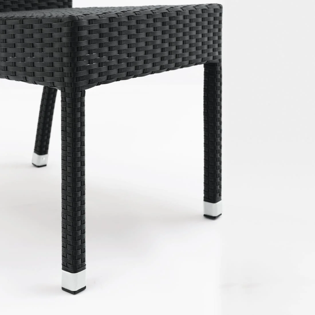 Bolero PE Wicker Side Chairs Charcoal (Pack of 4) - Image 4