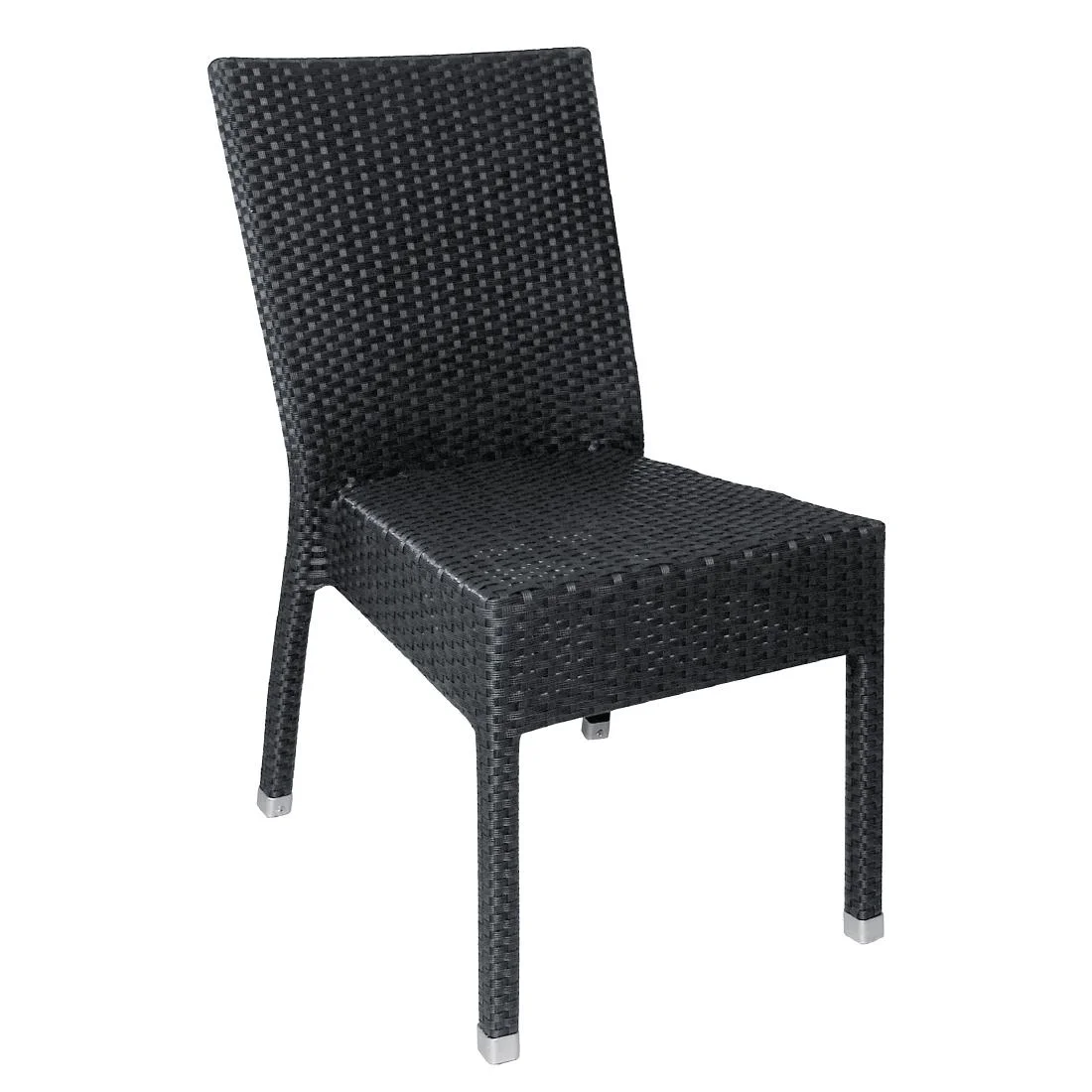 Bolero PE Wicker Side Chairs Charcoal (Pack of 4) - Image 7