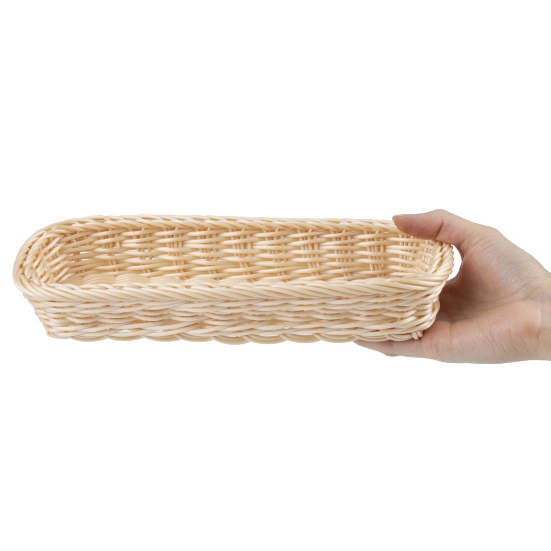 APS Polypropylene Rectangular Rattan Basket