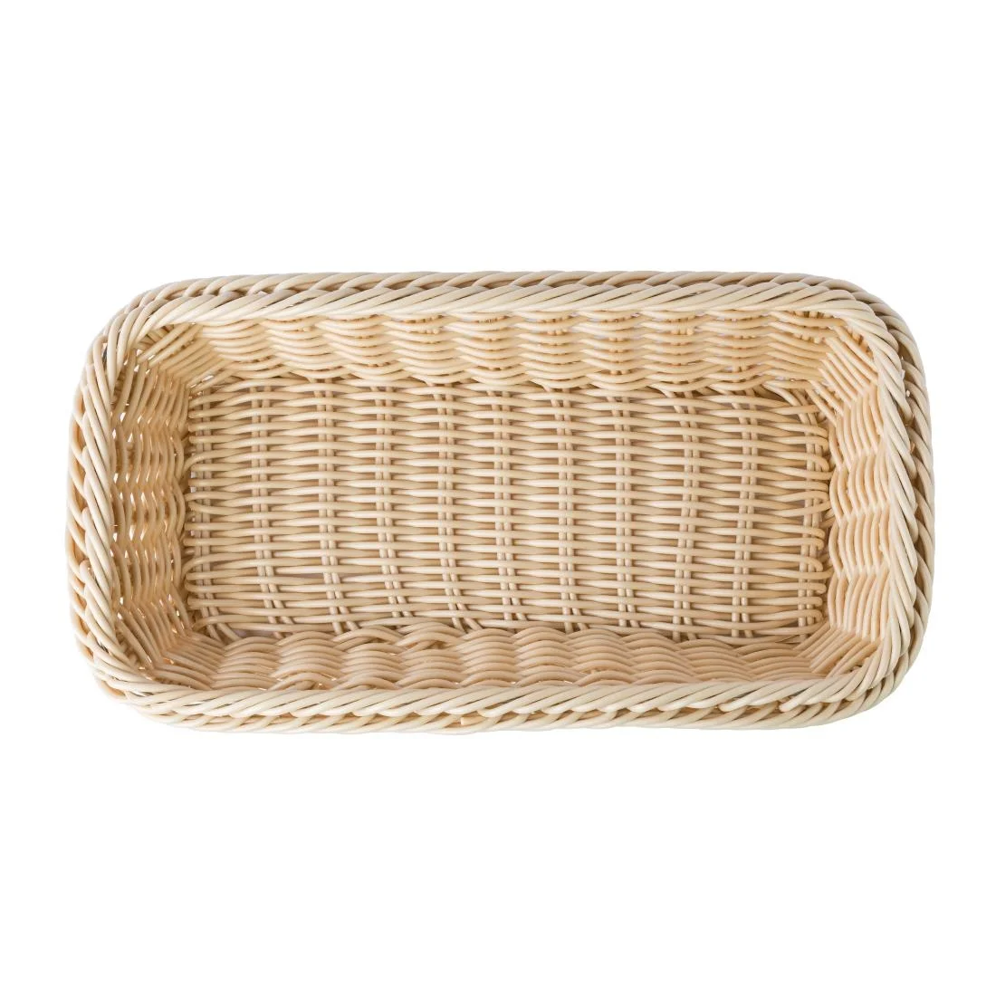 Polypropylene Natural Rattan Basket 1/3 GN - Image 3