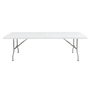 Bolero Centre Folding Table 8ft White